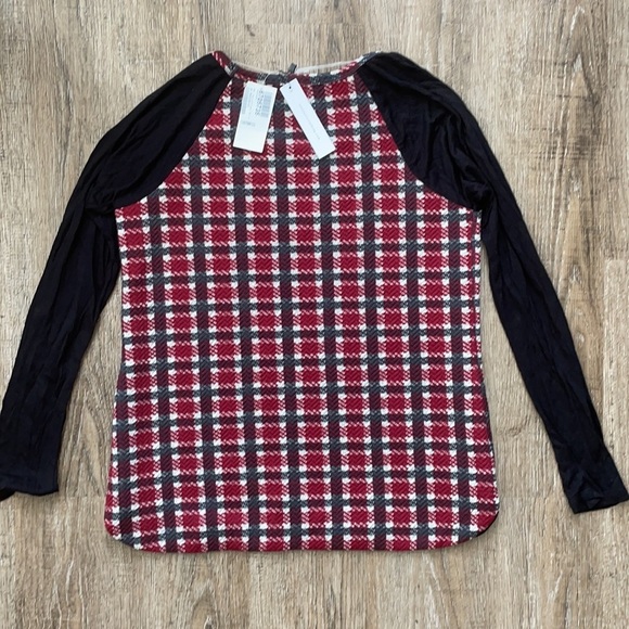 Sanctuary Vintage Plaid Baseball Shirt Red XS - Picture 3 of 4